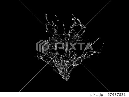 水しぶきの3dイラストのイラスト素材