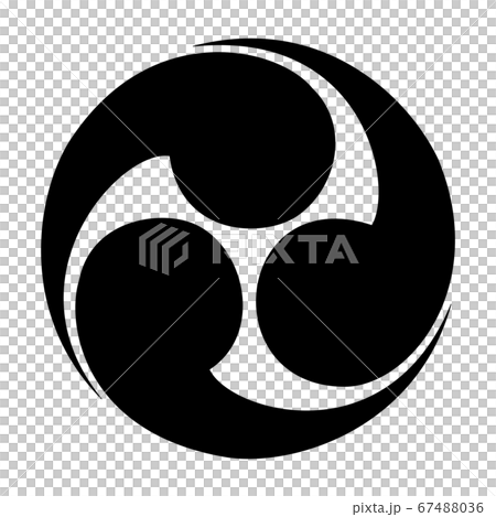 白河結城氏　左三つ巴 67488036