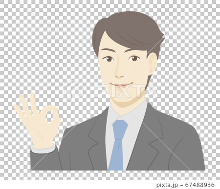 Male illustration / OK sign Male illustration / OK sign 67488936