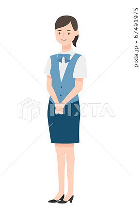 制服を着た女性会社員のイラスト のイラスト素材