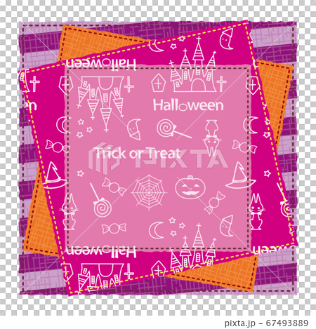 Patchwork style pattern frame background... - Stock Illustration ...