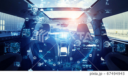 自動車とテクノロジー　自動運転　ITS 67494943