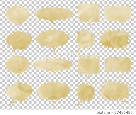 手描き クラフト調 ふきだしセット 手描き クラフト調 ふきだしセット 67495495