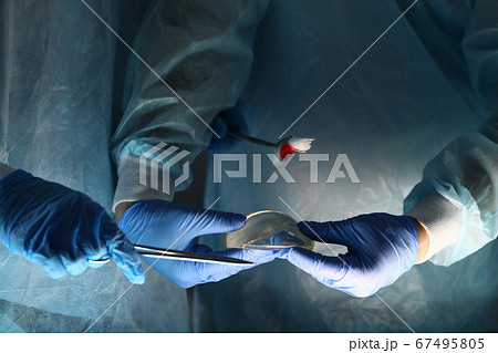 Medical workers in uniform 67495805