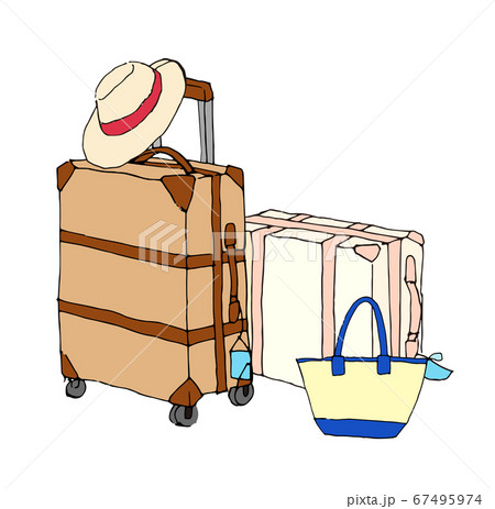 夏のリゾート女子旅イラスト素材のイラスト素材