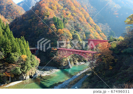黒部峡谷 トロッコ鉄道 黒部峡谷 トロッコ鉄道 67496031