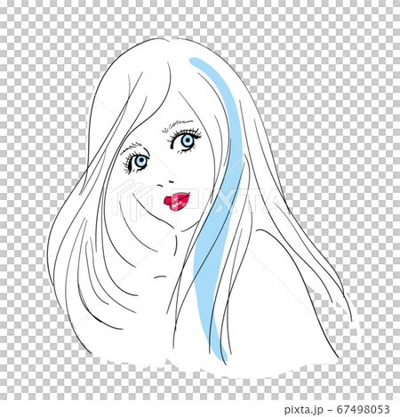 カラーコンタクトレンズ カラコン 装着イメージイラスト カラーコンタクトレンズ カラコン 装着イメージイラスト 67498053