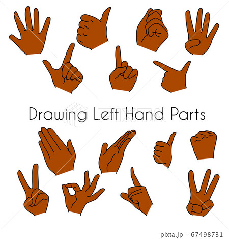 手書き風ハンドボティパーツセット 67498731