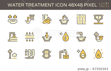 Water treatment plant and water filtration vector 67500363