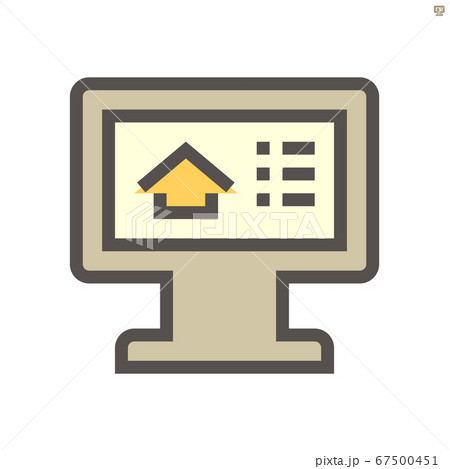 Home on computer screen to show trading house 67500451