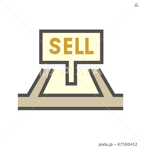 Land and sell sign to show land for sell vector 67500452