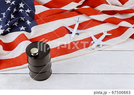 Model airplane on rising world oil barrel prices Model airplane on rising world oil barrel prices 67500663