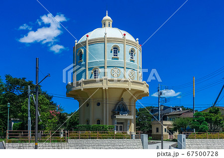 青空に映える水戸市水道低区配水塔 青空に映える水戸市水道低区配水塔 67500728
