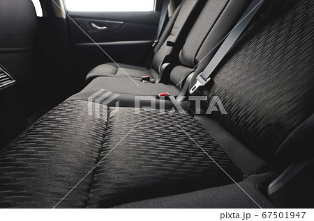 Close up of clean cloth car seat Close up of clean cloth car seat 67501947