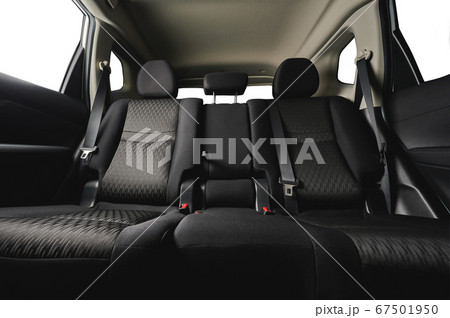 Clean car back seat low angle view Clean car back seat low angle view 67501950