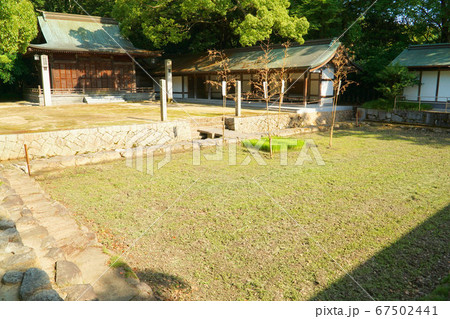 【伊予国一宮】大山祇神社　御田植祭を待つ斎田と御棧敷殿　愛媛県今治市 67502441