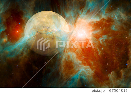 Planet Mars. Solar system. Elements of this image furnished by NASA 67504315