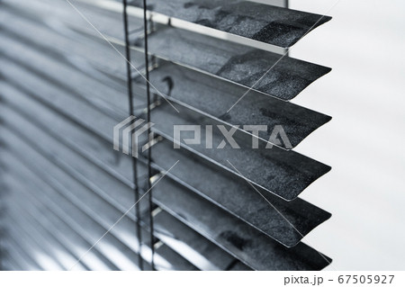 Window blinds in the dust. Dust collector in the Window blinds in the dust. Dust collector in the 67505927