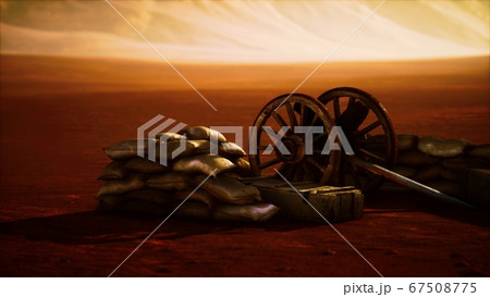 gun behind sandbags during the U.S. Civil War 67508775