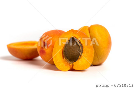 Fresh Apricot fruit isolated on white background Fresh Apricot fruit isolated on white background 67510513