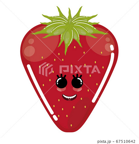 Cartoon icon of a happy strawberry 67510642