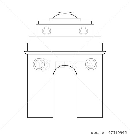 India gate outline - Stock Illustration [67510946] - PIXTA