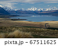 View of Lake tekapo from Mount John observatory, South Island, New Zealand 67511625
