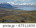 View of Lake tekapo from Mount John observatory, South Island, New Zealand 67511630