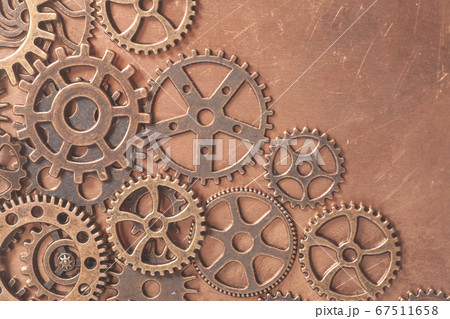 Metal gear wheels background Metal gear wheels background 67511658