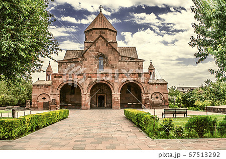 The Church with a three-nave domed Basilica of St. Gayane in Echmiadzin The Church with a three-nave domed Basilica of St. Gayane in Echmiadzin 67513292