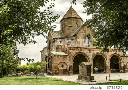 The Church from the side with a three-nave domed Basilica of St. Gayane in Echmiadzin The Church from the side with a three-nave domed Basilica of St. Gayane in Echmiadzin 67513294
