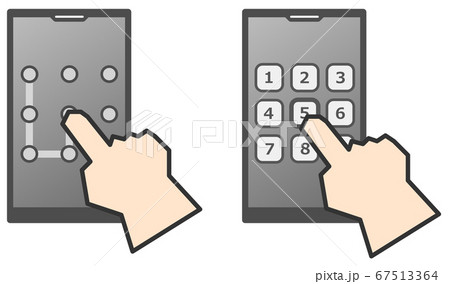 スマホのロックを解除 67513364