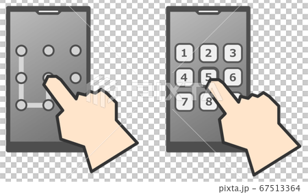 スマホのロックを解除 67513364