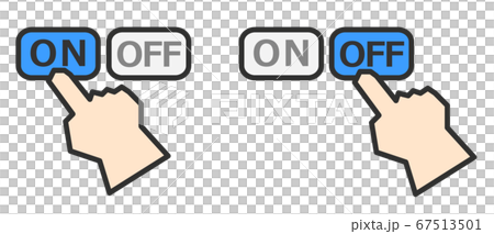 Illustration of pressing a button with your fingertips 67513501