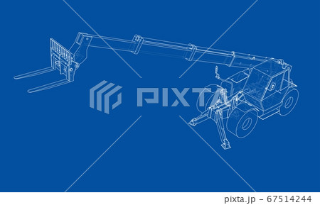 Forklift concept. 3d illustration Forklift concept. 3d illustration 67514244