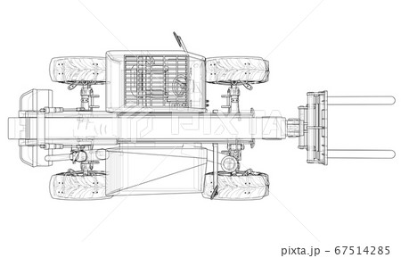 Forklift concept. 3d illustration Forklift concept. 3d illustration 67514285