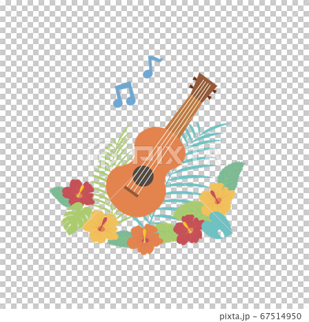 Ukulele and hibiscus Ukulele and hibiscus 67514950