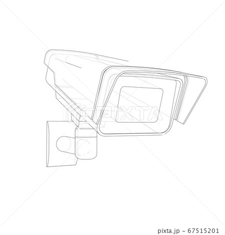 Outline CCTV camera. Security camera 67515201