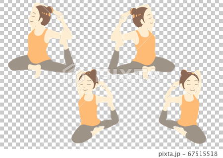Yoga pigeon pose meditation (no lines) 67515518