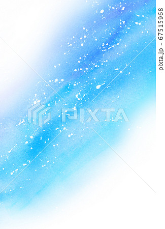 水彩で描く星空 ホワイトスペースのイラスト素材