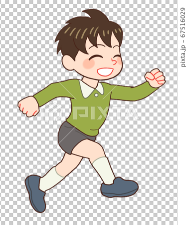 元気に走る子どものイラストのイラスト素材 元気に走る子どものイラストのイラスト素材