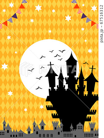 ハロウィン背景04タテのイラスト素材