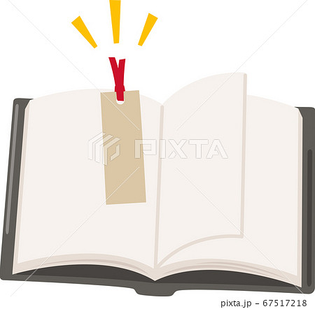 開いた本に載せたしおり 67517218