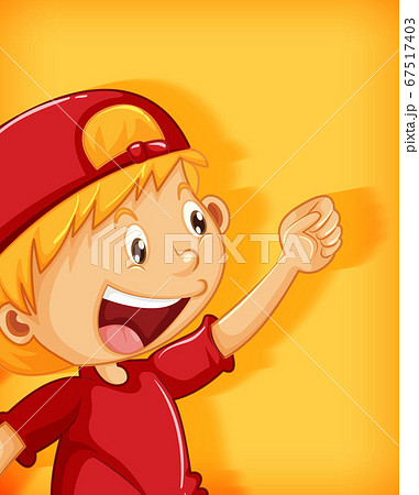 Cute boy wearing red cap with stranglehold Cute boy wearing red cap with stranglehold 67517403