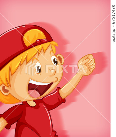 Cute boy wearing red cap with stranglehold Cute boy wearing red cap with stranglehold 67517430