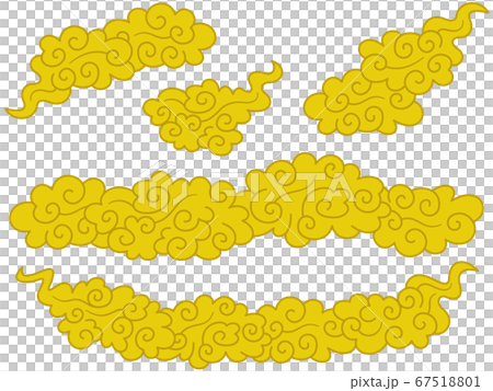 金の雲のラインセット 67518801