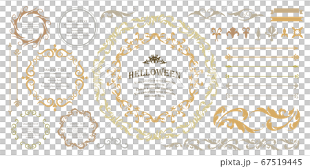 Halloween frame material, Happy Halloween, party, event, decoration material, vintage, ante Halloween frame material, Happy Halloween, party, event, decoration material, vintage, ante 67519445