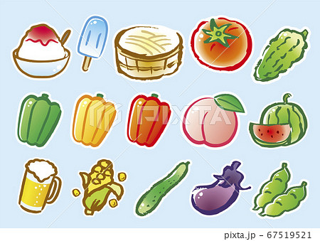 Summer Food Illustration Stock Illustration