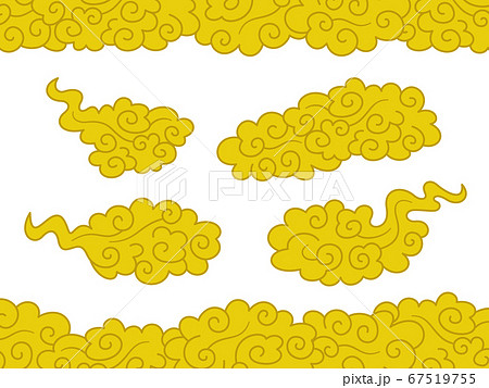 金の雲の上下フレームセット 67519755