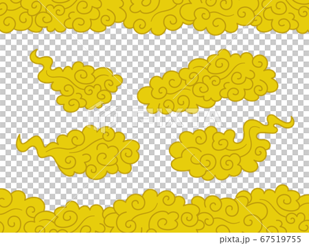 金の雲の上下フレームセット 67519755
